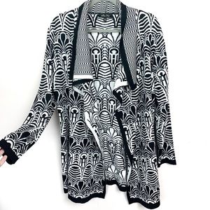 Melissa Paige Long Geometric Cardigan